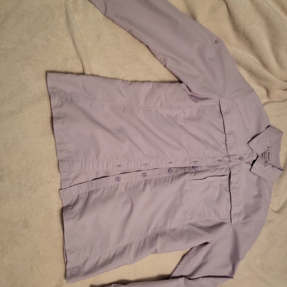 L.L. Bean Women's Light Purple Button Down Shirt